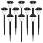 URAGO Super Bright Solar Lights Outdoor Waterproof-10 Pack, Dusk to Dawn Up to 12 Hrs Solar Powered Outdoor Pathway Garden Lights Auto On/Off, LED Landscape Lighting Decorative for Walkway Patio Yard