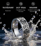 WAINIS 12Pcs Stainless Steel Vintage Signet Rings for Men