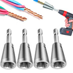 Wire Twister Tool for Drill, 2026 Upgrades Wire Nut Twister for Drill Profession Electricians Tool, 6MM Hex Shank Cable Wire Twisting Tool Wire Twister Wire Connector for 9-22 AWG (4pcs)
