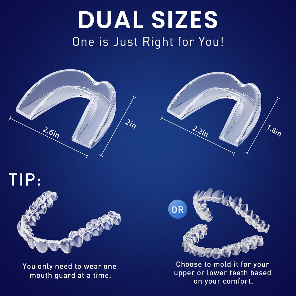 EVSEMO Anti Grinding Guard for Clenching Teeth at Night, Mouth Guard for Grinding Teeth at Night, Teeth Grinding Mouthguards for Sleeping, Comfortable Grinding Guard for Adults
