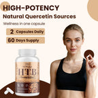 Nokuba Himalayan Tartary Buckwheat Supplement with Quercetin, Zinc, Rutin, Vitamin C, D, Curcumin for Immune Support & Antioxidant & Gut Health - 240 Vegan Capsules