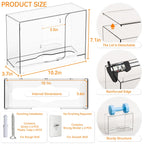 Cq Acrylic Wall Mount Multifold Paper Towel Dispenser & Box for Bathroom,Home -10.2x3.7x7.1 Inch - Clear Commercial Paper Towel Holder for Folded,Z Fold,C Fold,Trifold,Napkin,Hand Paper Towel