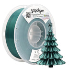 YXPOLYER PLA Filament Premium 2-Color Silk PLA 3D Printer Filament 1.75mm 1kg, Dual Color Black and Green Dual-Color Printing