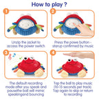hahaland Baby Toys 6+ 12-18 Months - Crawling Musical Dancing Walking Moving Bouncing Learning Crab Tummy Time Toy Sensory Toddler Toys for 1-3 Year Old Christmas Birthday Gifts Stocking Stuffers