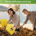 2 Pack Garden Rake for Leaves: 18" Wide Heavy Duty Rakes for Lawns with 72 Gallon Leaf Bags and Scoops, Metal Leaf Rake Set with73 Adjustable Long Handle 25 Tines for Yard, Garden, Lawn