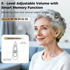 NVBOTY OTC Hearing Aids for Seniors & Adults - Rechargeable, 25+ Hour Battery Life, Advanced Noise Cancellation, 5-Level Volume & Memory, Clear Sound, Comfort-Fit, LED Display (Black)