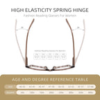 FancyFlower Cateye Reading Glasses for Women - Mocha Muse 1.5x Readers