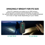 OLIGHT I3T 2 EOS Pocket EDC Flashlight, 200 Lumens Compact Bright Handheld Flash Lights, Dual-Output Tail Switch with AAA Battery and Two-Way Pocket Clip for Camping and Hiking (Black)