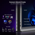 KYY Portable Monitor 15.6" 1080P Computer Monitor Screen Extender w/Cover