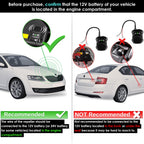 Loraffe Under Hood Rodent Repellent for Car Engines, 12V 24V Ultrasonic Mouse Deterrent with LED Strobe Lights – Mice and Rat Repeller for Truck, RV, Vehicle Engine Protection, Pack of 2