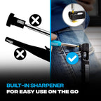 OX Tools 2 Carpenter Pencils Set Pro Tuff Carbon Marking Pencil Mechanical Construction Pencil With 2 Leads Included & Holder & Sharpener Belt Clip