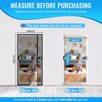 Magnetic Closure Screen Door, Reversible Mesh Door Screen Fits 38" x 82" Door, Heavy-Duty Magnetic Mesh Curtain for Sliding Door and French Door, Self-Sealing, Portable Patio Screen (40" x 83")