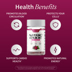 Snap Supplements Nitric Oxide Gummies - Beet Root Extract 300mg, Sugar Free Beetroot Supplement with Pomegranate Powder for Circulation & Natural Energy, 60 Vegan Gummies, Cherry Flavor