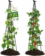 OTOSUNNY 67inch Garden Obelisk Trellis for Climbing Plants Outdoor, 2 Pack