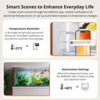 SONOFF SNZB-02LD Zigbee Waterproof Temperature Sensor with 1.5M Stainless Steel Probe, LCD Display, -40~115°C Range, APP Monitoring, Magnetic Mount, Works with Zigbee Hub