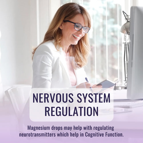 (2 Pack) Magnesium Glycinate Liquid Drops 500mg, with Vitamin B6, Ashwagandha, L - Theanine, Chamomile, Magnesium Glycinate Supplement High Absorption for Sleep, Stress, Energy Mood - Cherry Flavor