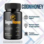 (3 Pack) CogniHoney Capsules, Cogni Honey Brain Support Pills with All Natural Ingredients, Advanced Memory Support Supplement Supporting Brain Health & Wellness with Premium Vitamins (180 Capsules)