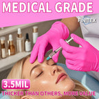 FINITEX Nitrile Disposable Latex-Free Gloves - 1000PCS/Case Powder-Free Guantes de Nitrilo Cleaning Medical Exam Food Cooking Gloves Rose Red(Small)