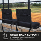 Sheenive Stadium Seats with Back Support, Padded Bleacher Seat Cushion