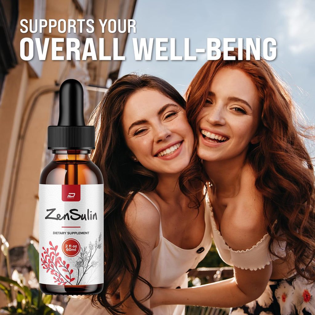 ZenSulin Liquid Drops – Zen Sulin Natural Liquid Dietary Natural Blend Supplement (5 Pack – 5 Month Supply)