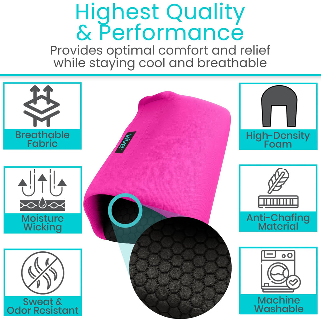 Vive Premium Crutch Pads & Hand Grips - Comfortable, Breathable, Machine Washable Padding - Moisture Wicking & Odor Reducing Pillow Accessory Covers for Adult & Youth Walking Crutches