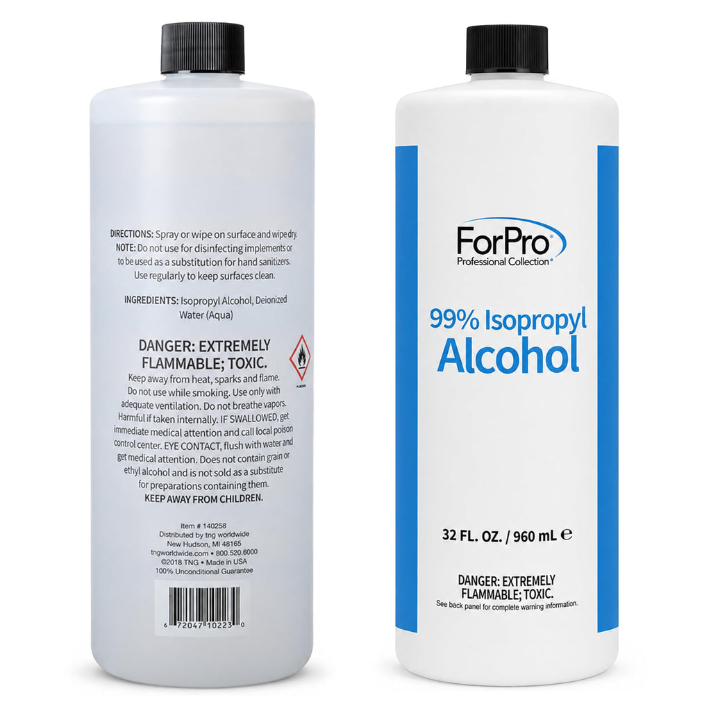 ForPro 99% Isopropyl Alcohol (IPA), 32 Fl Oz (960ml) – Pure & Unadulterated Concentrated Alcohol