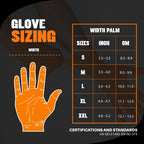 GRIPXX Herkules Grip Heavy Duty 8Mil Orange Nitrile Gloves,3D Raised Diamond Texture-Latex & Powder Free-Industrial, Mechanic (10, Large)