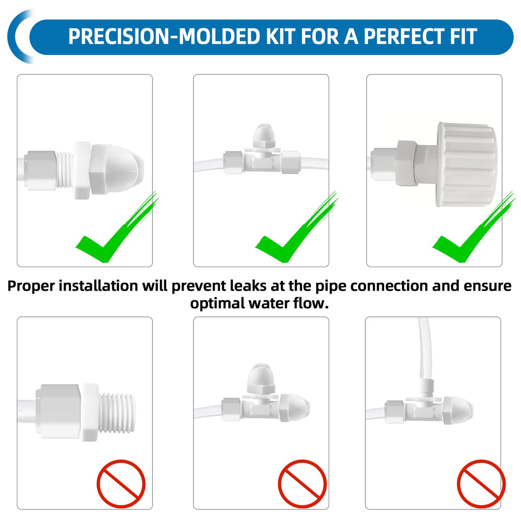 Calvana Pool Slide Water Sprayer Kit 2 Water Spray Nozzles and 1 Water Hose Connector - Elevate Your Splash Experience with Customizable Fun