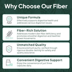 Organics Ocean Better Fiber - Daily Fiber Supplement - Soften Stool for Effortless Bowel Movements - with Psyllium Hulk and Slippery Elm - 3 Bottles