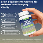 Newpie Brain Supplements for Memory & Focus,15 in 1 Brain Supplement Nootropic with Bacopa Monnieri,Alpha GPC, Ginkgo Biloba,Lion's Mane for Mental Clarity & Concentration 120 Caps (2)