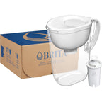 Brita Large 10 Cup Water Filter Pitcher, Includes 1 Filter, Bright White