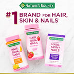 Nature's Bounty Optimal Solutions Hair, Skin & Nails Formula, with 3,000 mcg Biotin, 20 Total Servings, 60 Coated Caplets (Pack of 2)
