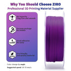 ZIRO Matte Tri-Colors PLA Filament, Magic Color Change by Angle Filament 1.75mm, No-Shine Texture PLA, Dimensional Accuracy +/-0.03mm, Fit Most 3D Printer, Matte 1KG Spool, Indigo Space