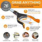 EZPIK Pro 26" Foldable Grabber Reacher Tool for Seniors - Grabbers for Elderly Reaching Tool Heavy Duty Pickup Trash Picker Upper Equipment - Claw Grabber Stick for Reaching Aids, Weed Gripper