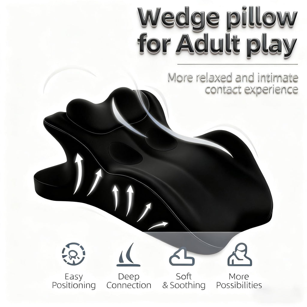 Moodie Intimacy Pillow, Arcova Sweet Spot Pillow, 27° Angle Perfect Position Ergonomic Contoured Support Pillow, Multi-Functional Memory Foam Lounger Cushion Back Support