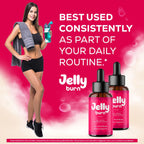 (2 Pack) Jelly Burn Drops - Official JellyBurn Oral Liquid Drops Advanced Premium Formula Maximum Strength, All Natural Ingredients Vitamins for Overall Health & Wellness, 2 Bottles for 2 Months