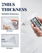 FireKylin 50 Pack Ice Bags 10 lb, Heavy-Duty Ice Bags with Drawstring,Portable Ice Cube Storage and Freezer Keeper (2 Mils Thickness)