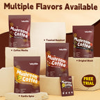 WepBio Mushroom Coffee Original Black 11 in 1 Adaptogenic Mushrooms Blend with Ashwagandha KSM-66,Lions Mane,Reishi,Turkey Tail Instant Mushroom Coffee for Boost Energy, Focus 30 Servings