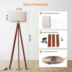 LEPOWER Tripod Floor Lamp Mid Century Modern Standing Lamps for Living Room
