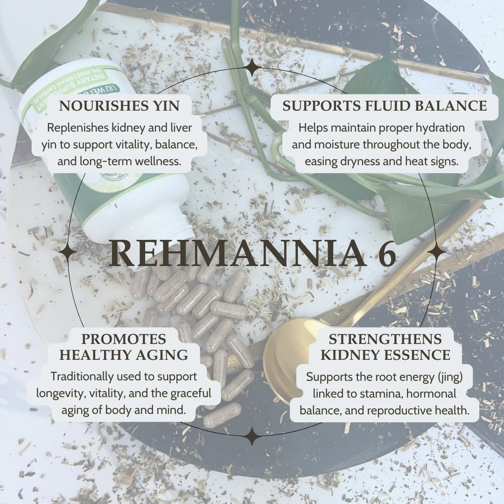 Elanen Naturals Liu Wei Di Huang Wan, Rehmannia 6, Six Flavor Rehmannia, 100 Vegetable Capsules