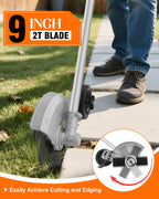 Upgraded Edger Lawn Tool 9" 2T Cutting Blade Lawn Edger Attachment up to 2.2" Depth Adjustable Widely Compatible
