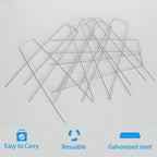 LANIAKEA Garden Stakes 8 Inch Metal Garden Staples 200 Pack Galvanized Landscape Pins Heavy Duty Landscape Stakes for Gardening Fence Landscape Ground Cover