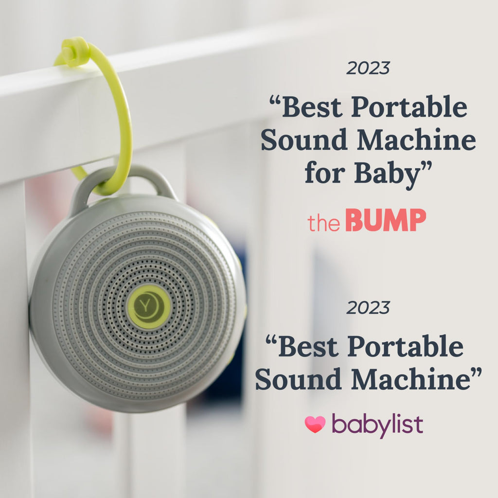 Yogasleep Hushh Portable White Noise Sound Machine for Baby, 3 Soothing Natural Sounds with Volume Control, Compact Size, Noise Canceling for Sleep Aid, Office Privacy, & Meditation, Registry Gift
