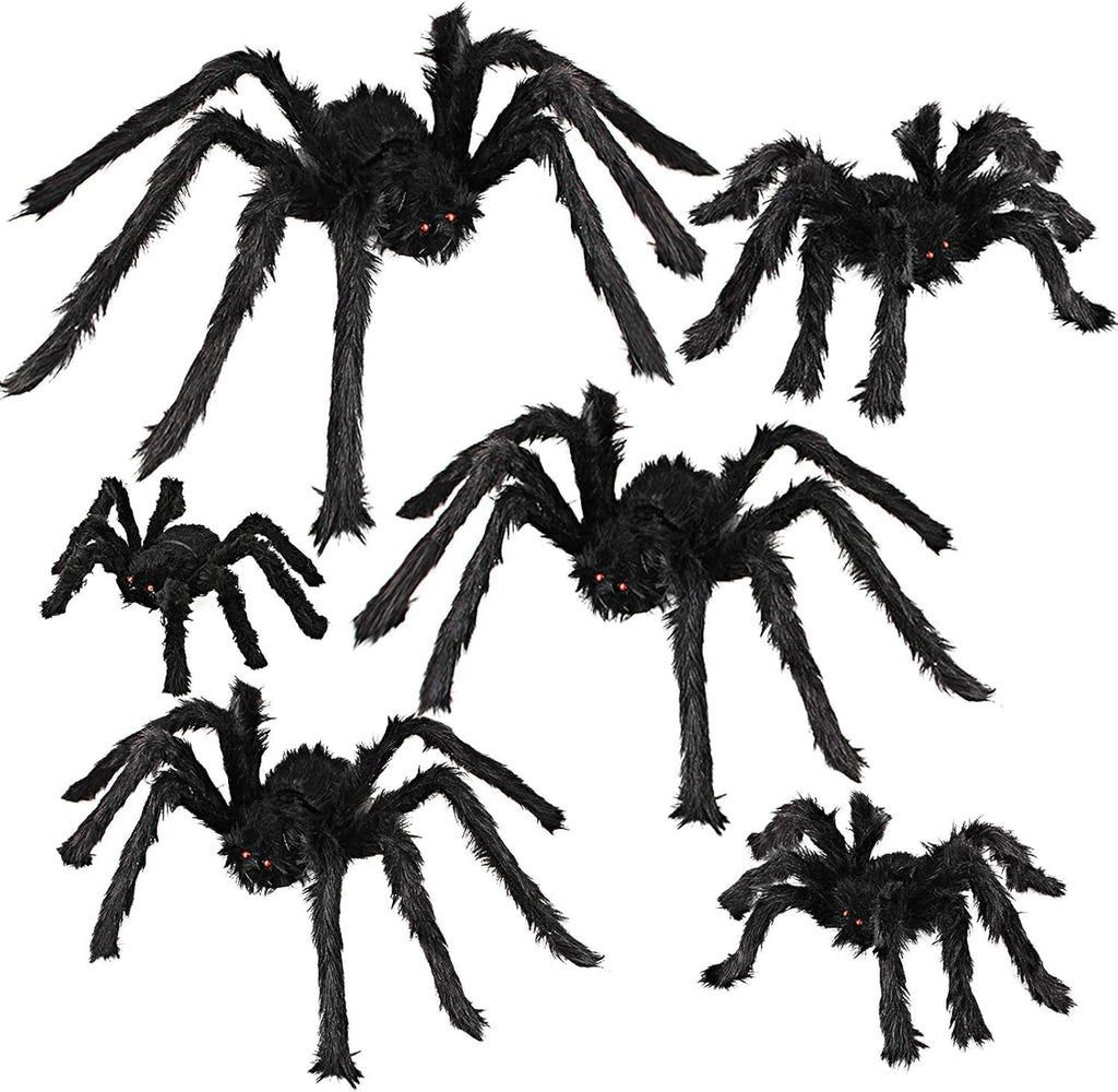 Halloween Decorations Outdoor Large Spiders: 6 Pack Spiders Halloween Decor