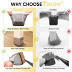 BALEINE Silicone Chair Leg Floor Protectors, Stool Leg Protectors Cap, Chair Leg Caps for Hardwood Floors (Black-32pcs, Square L)