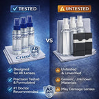 Crizal Lens Cleaning Kit – 3 Cloths +3 Solutions – Designed & Tested for AR-Coated Lenses – Complete AR Lens Care System