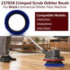 237058 Blue Crimped Polypropylene Scrub Orbiter Brush for Oreck Bissell