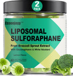 ESSENJOYY Liposomal Sulforaphane Supplement Gummies 150mg - Organic Broccoli Sprout Extract Supplement with Glucoraphanin, White Mustard for Antioxidant, Detox - Sugar Free, Lemon Flavored,120 Counts