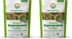 Amazing Grass Super Greens Booster: Greens Powder Smoothie Mix with Spirulina,Moringa,Wheat Grass & Kale Smoothie Booster,Chlorophyll Providing-Greens,30 Servings,(Pack of 2)