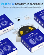 JAYO PLA+ Filament 1.75mm,3D Printer Filament PLA Plus Dimensional Accuracy +/- 0.02 mm, 1.1 Kg Per Spool, Black Pack of 4